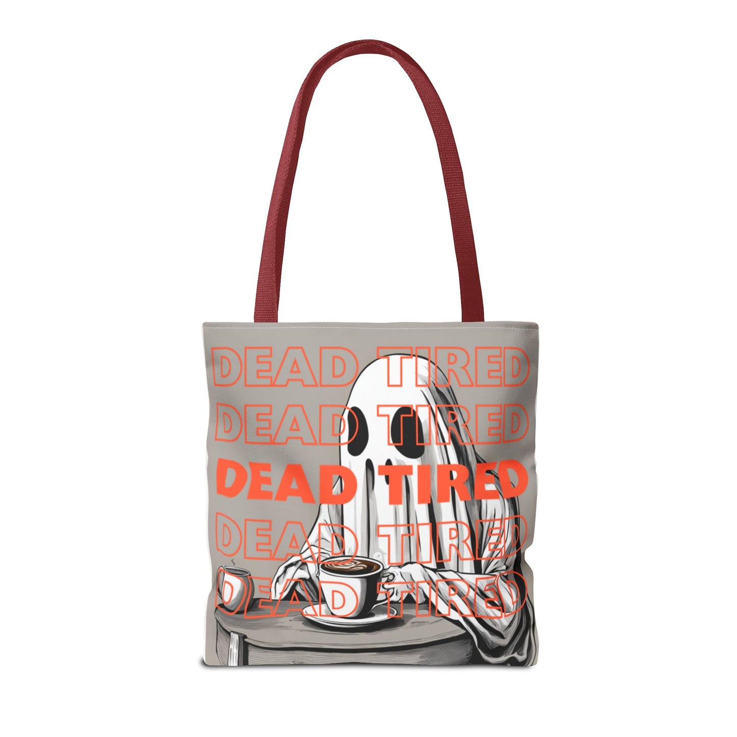 "DEAD TIRED" Tote Bag (AOP)