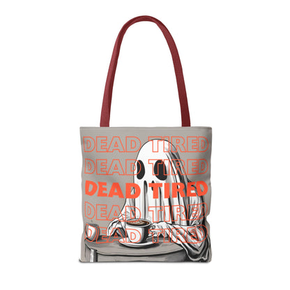 "DEAD TIRED" Tote Bag (AOP)