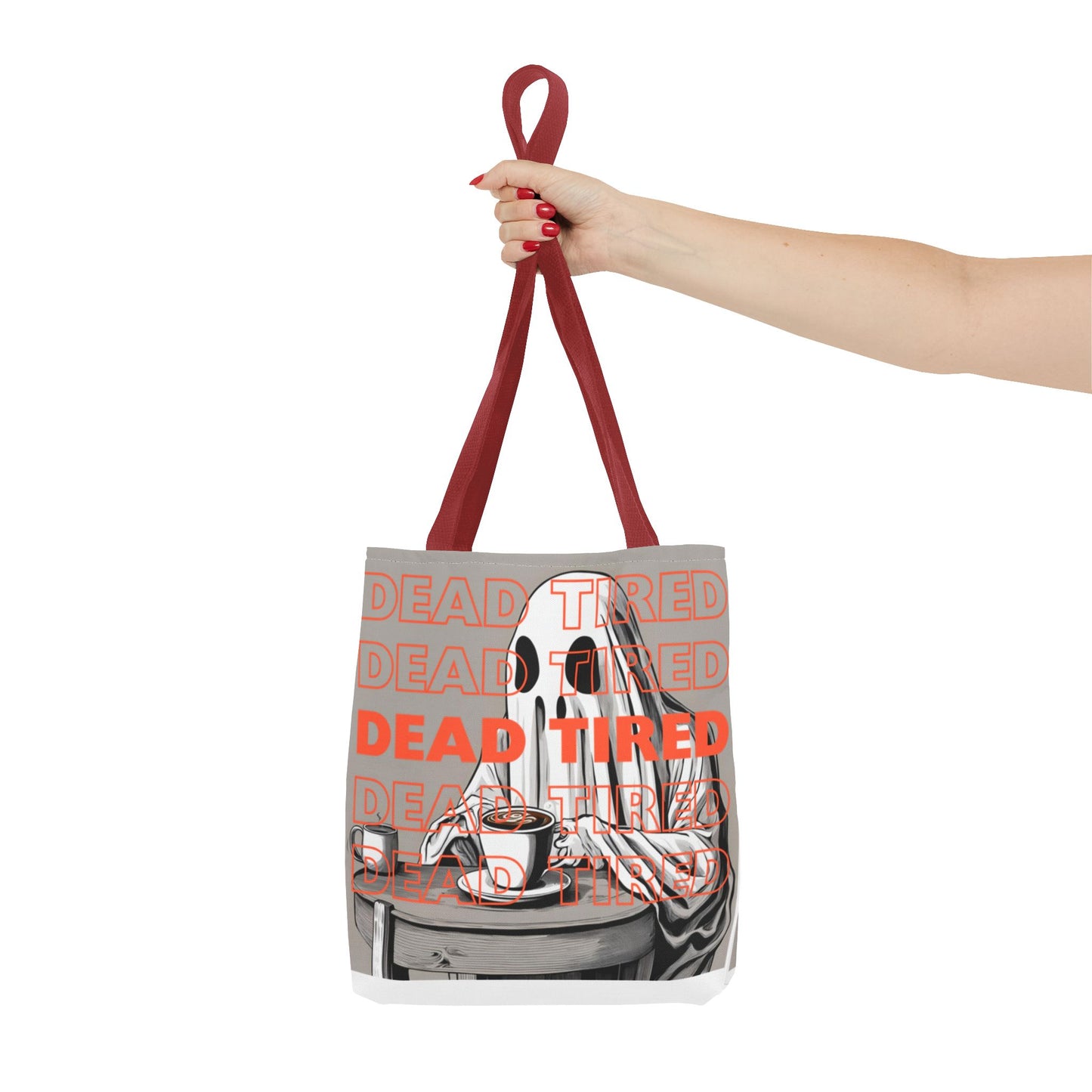 "DEAD TIRED" Tote Bag (AOP)