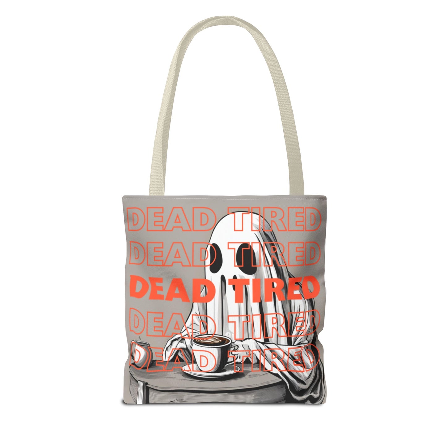 "DEAD TIRED" Tote Bag (AOP)