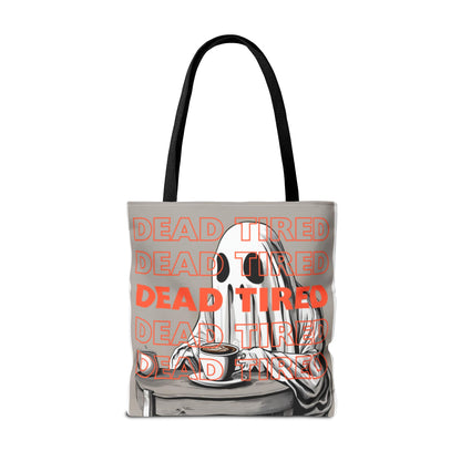 "DEAD TIRED" Tote Bag (AOP)