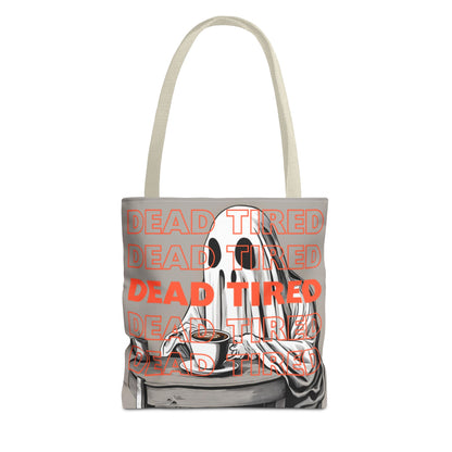 "DEAD TIRED" Tote Bag (AOP)