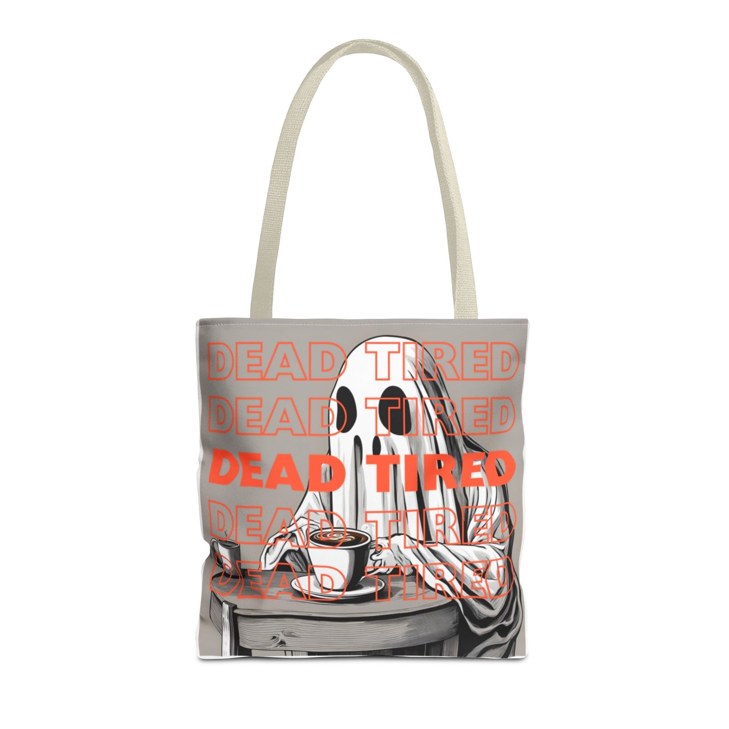 "DEAD TIRED" Tote Bag (AOP)