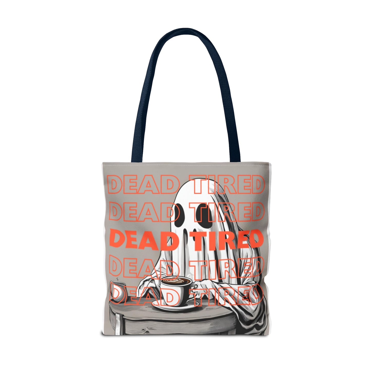 "DEAD TIRED" Tote Bag (AOP)