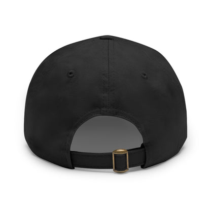 "DEAD TIRED" Dad Hat with Leather Patch (Rectangle)