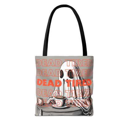 "DEAD TIRED" Tote Bag (AOP)