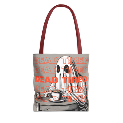 "DEAD TIRED" Tote Bag (AOP)