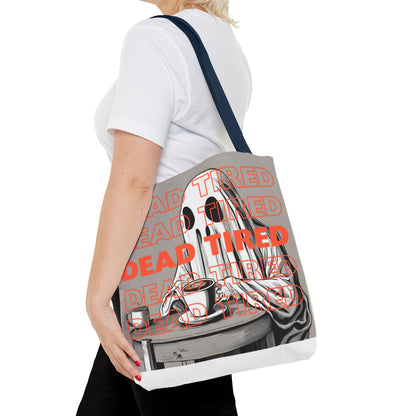 "DEAD TIRED" Tote Bag (AOP)