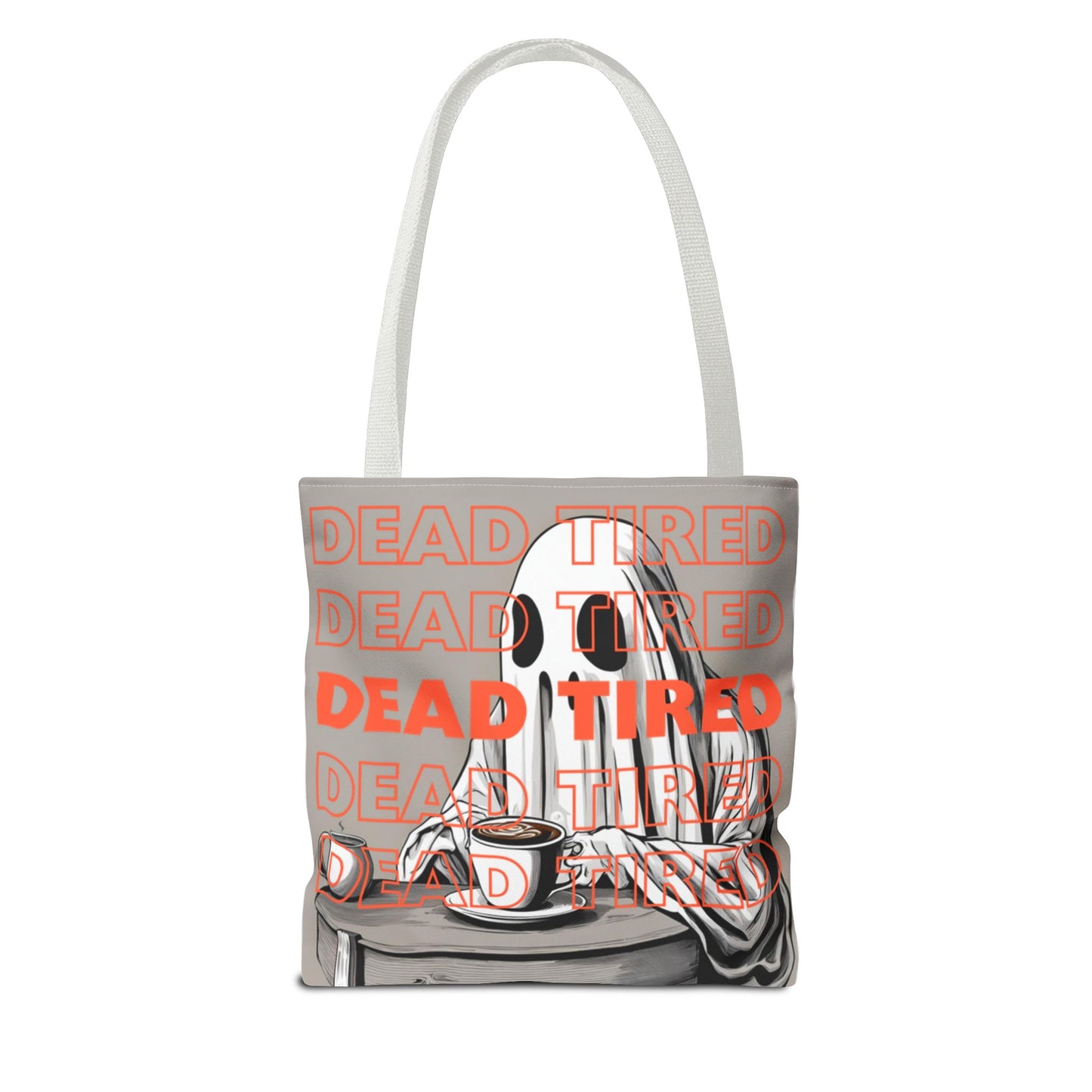 "DEAD TIRED" Tote Bag (AOP)