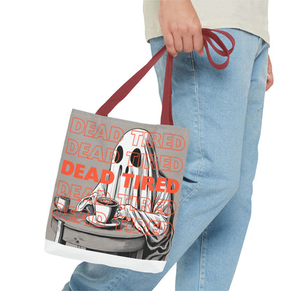 "DEAD TIRED" Tote Bag (AOP)