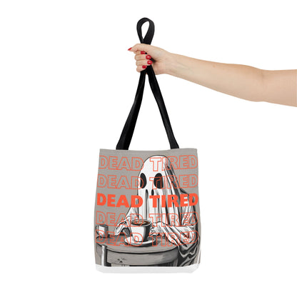 "DEAD TIRED" Tote Bag (AOP)