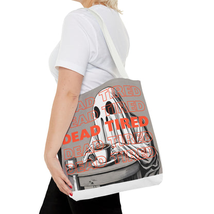 "DEAD TIRED" Tote Bag (AOP)