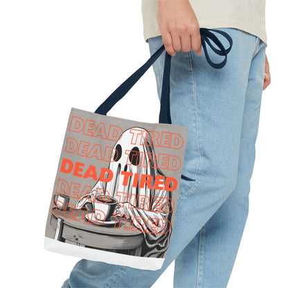 "DEAD TIRED" Tote Bag (AOP)