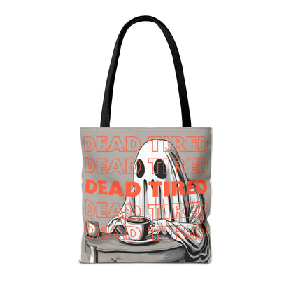 "DEAD TIRED" Tote Bag (AOP)