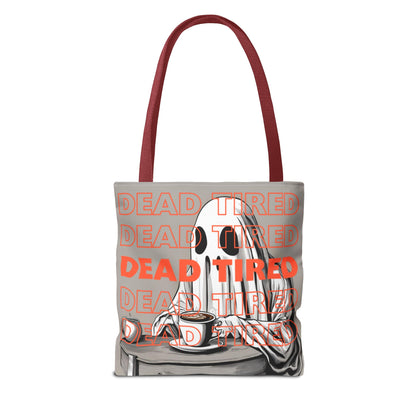 "DEAD TIRED" Tote Bag (AOP)